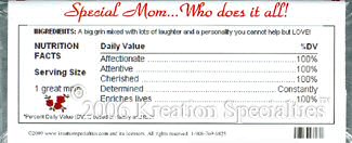 Mother's Day Candy Bar Favor Back